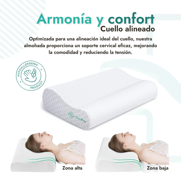 Almohada Cervical Ergonómica Viscoelástica