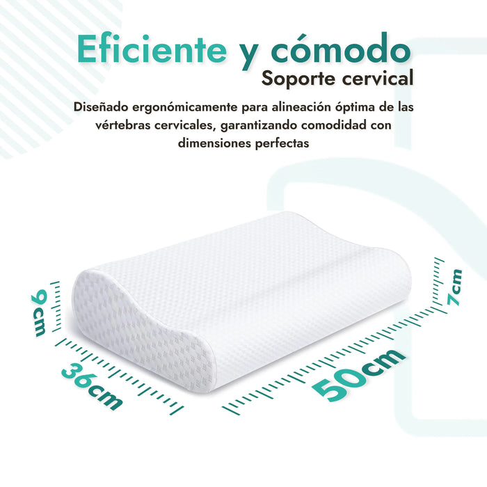 Almohada Cervical Ergonómica Viscoelástica