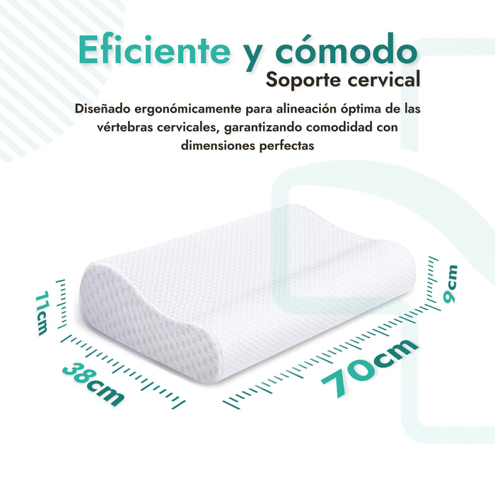 Almohada Cervical Ergonómica Viscoelástica