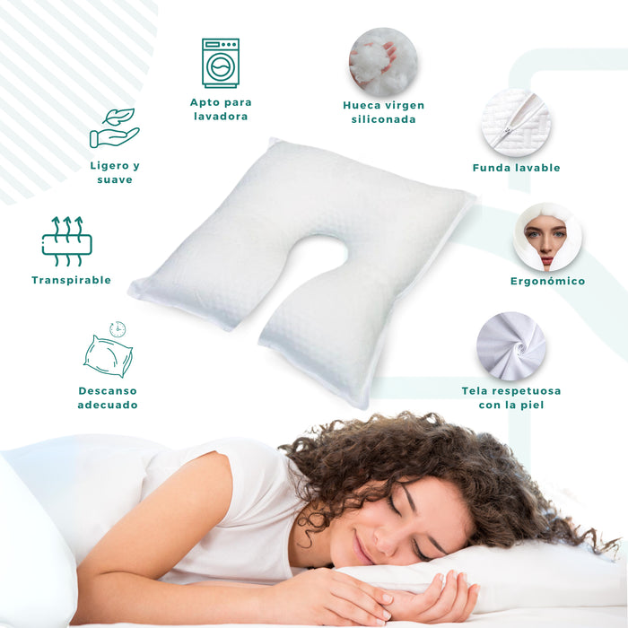 Almohada Ocular de Espuma Viscoelástica para Alivio y Protección Post-Cirugía