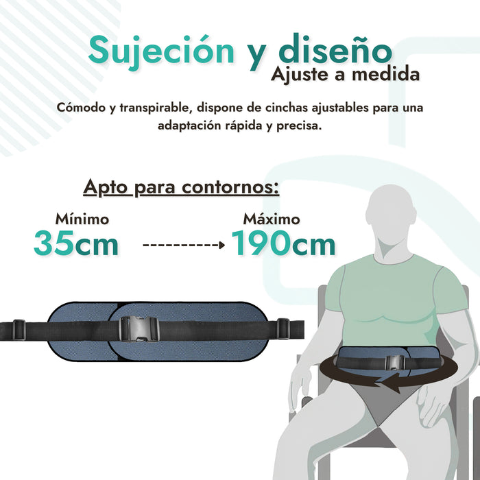 Cinturón Abdominal Ajustable OrtoPrix - Arnés Anticaídas para Sillas de Ruedas