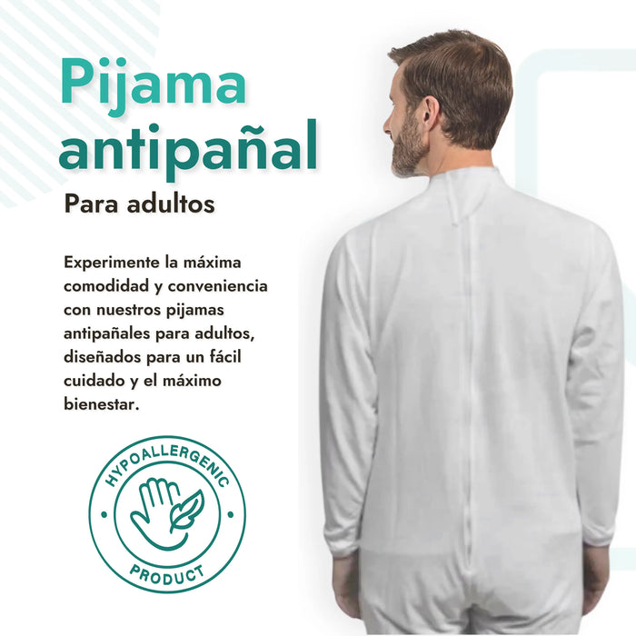 Pijama Antipañal con Cremallera-Manga Larga