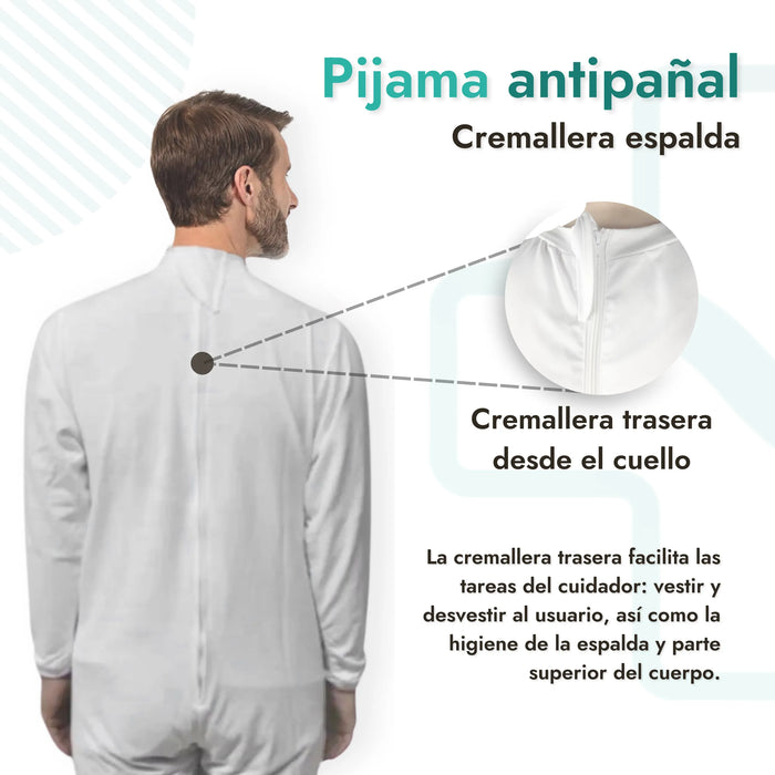 Pijama Antipañal con Cremallera-Manga Larga