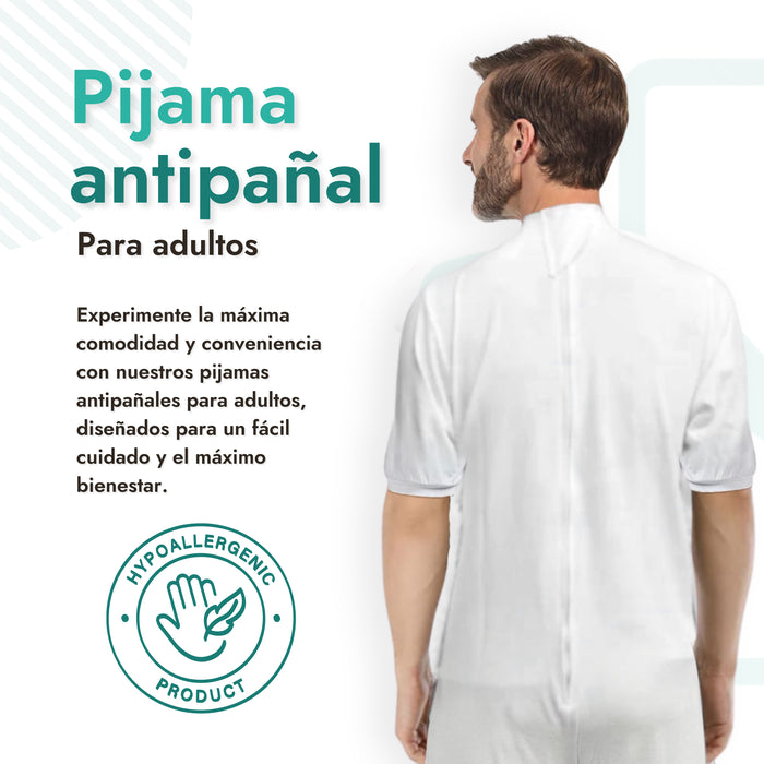 Pijama Antipañal con Cremallera-Manga Corta