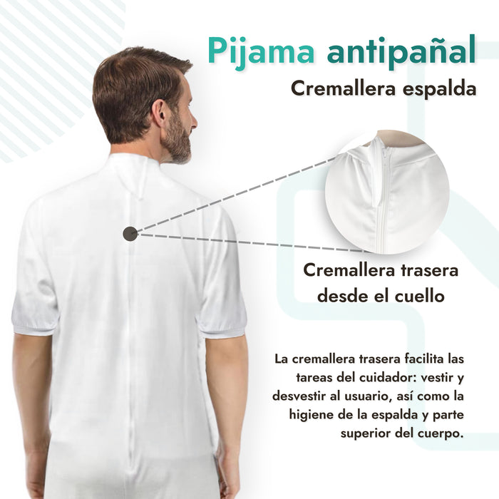 Pijama Antipañal con Cremallera-Manga Corta